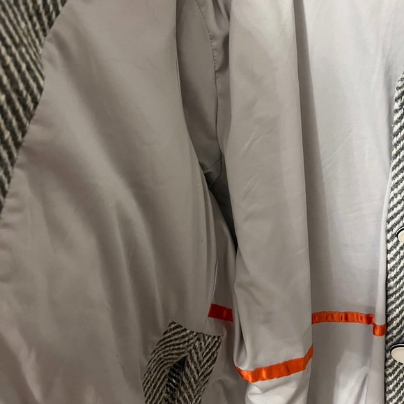 Macy Mccoy Wool White+Gray Stripe Oversize Coat Fits (S-L) - Picture 5 of 6